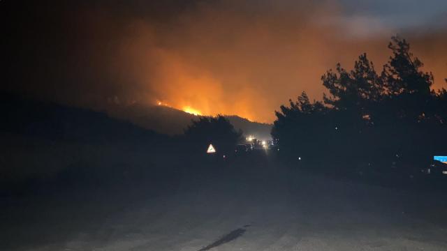 KKTC'de 21 Haziran'da başlayan orman yangınına müdahale sürüyor
