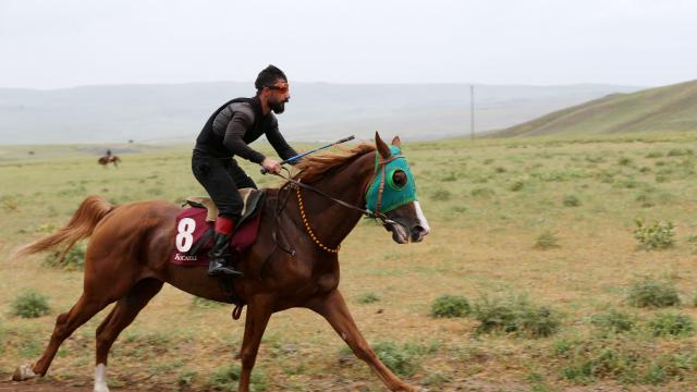 Muş'ta geleneksel köyler arası at yarışı etkinliği düzenlendi