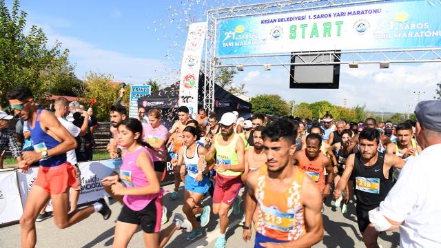 Edirne'de "1. Saros Yarı Maratonu" düzenlendi
