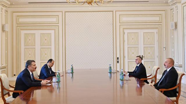 Azerbaycan Cumhurbaşkanı Aliyev, Sağlık Bakanı Koca'yı kabul etti