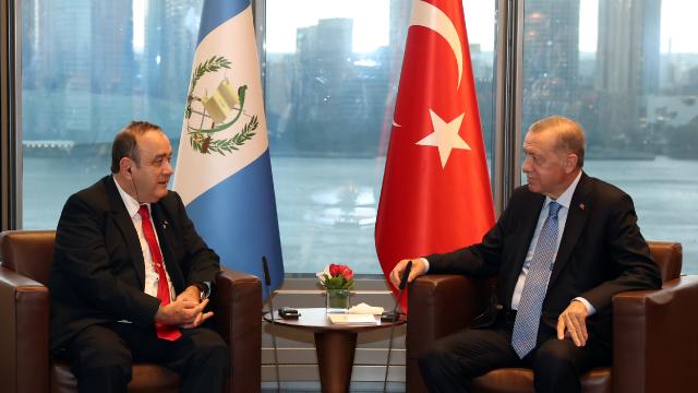 Cumhurbaşkanı Erdoğan Guatemala Cumhurbaşkanı Falla ile görüştü