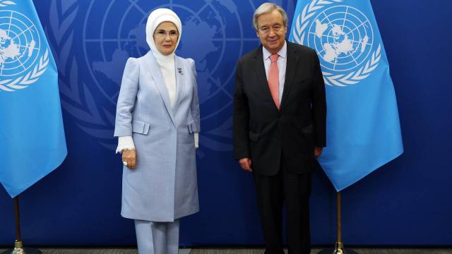 Emine Erdoğan ve Guterres 'Sıfır Atık Projesi' için iyi niyet beyanı imzaladı