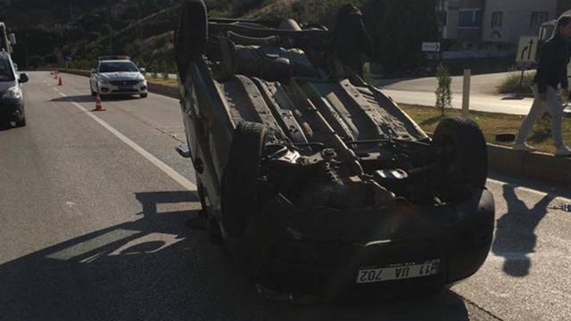 Bilecik'te devrilen aracın sürücüsü yaralandı