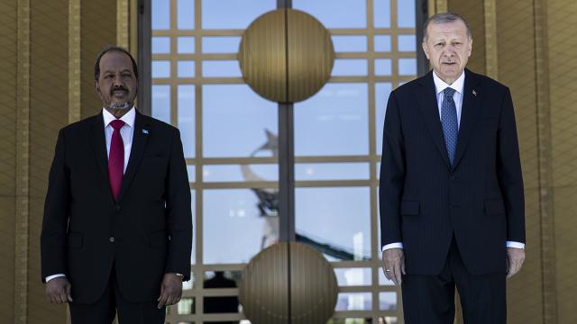 Cumhurbaşkanı Erdoğan, Somali Cumhurbaşkanı Mahmud ile görüştü