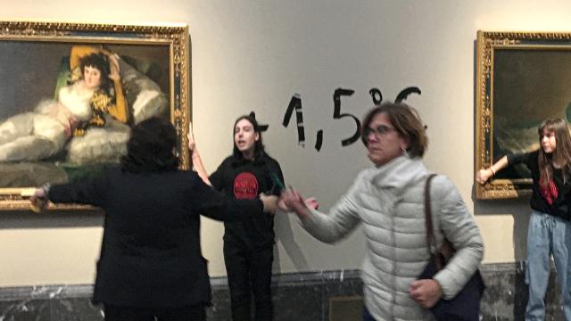 İklim aktivistleri bu kez Prado Müzesi'nde eylem yaptı