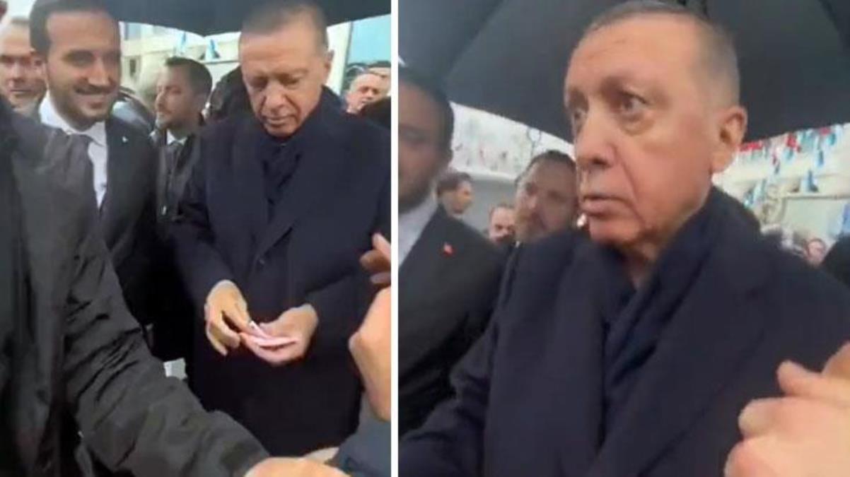 Cumhurbaşkanı Erdoğan, çocuklara para dağıttığı sırada sonlandı: Ayıp ya ayıp