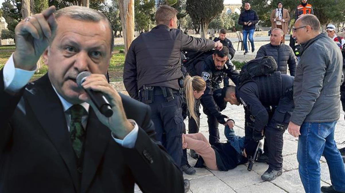 Cumhurbaşkanı Erdoğan'dan İsrail'e Mescid-i Aksa reaksiyonu: Alçak aksiyonları kınıyor, hücumların durdurulması davetinde bulunuyorum