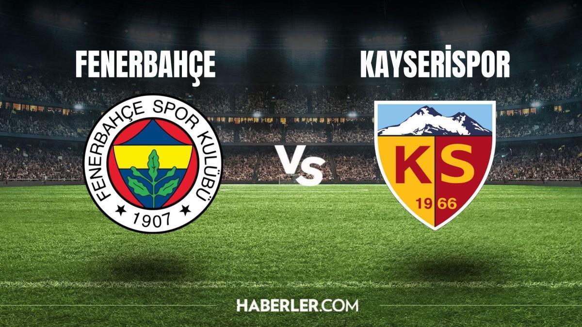 Fenerbahçe - Kayserispor beklenen birinci 11 aşikâr oldu mu? FB - Kayserispor maçı birinci 11 açıklandı mı? FB - Kayserispor mümkün kadro!