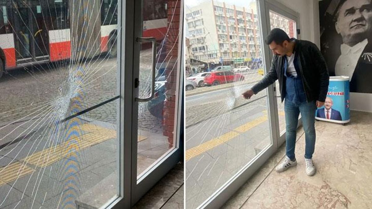 İzmir'de CHP seçim ofisine taşlı saldırı! Gözaltına alınan şüphelinin unsur bağımlısı olduğu sav edildi