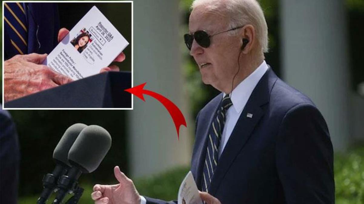 Adaylığını açıklayan Biden'ın elindeki kağıt ülkeyi ayağa kaldırdı! "Akıl sıhhati âlâ değil" yorumları yapılıyor