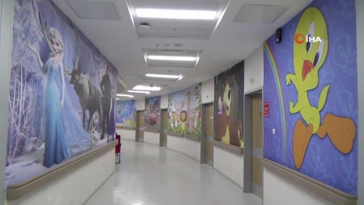 Bayburt Devlet Hastanesi Çocuk Servisi Çizgi Sinema Karakterleriyle Süslendi