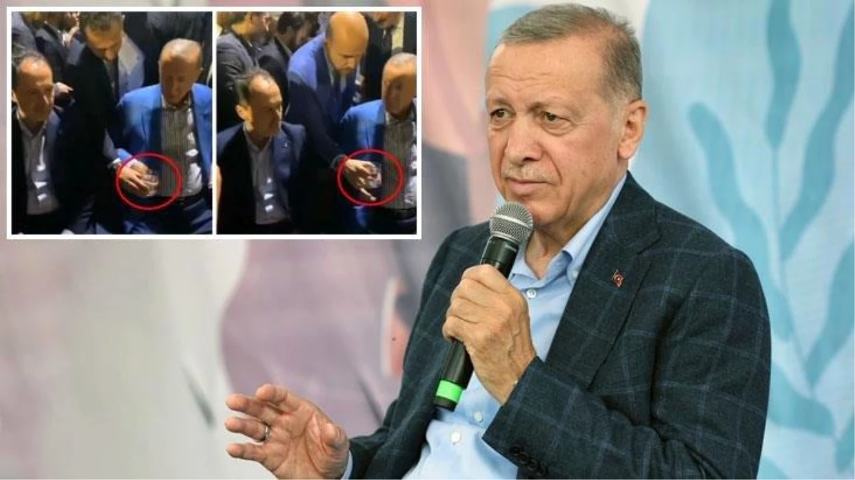 Erdoğan'ın müdafaa müdürünün getirdiği suyu içmediği anlara ait herkes birebir soruyu soruyor