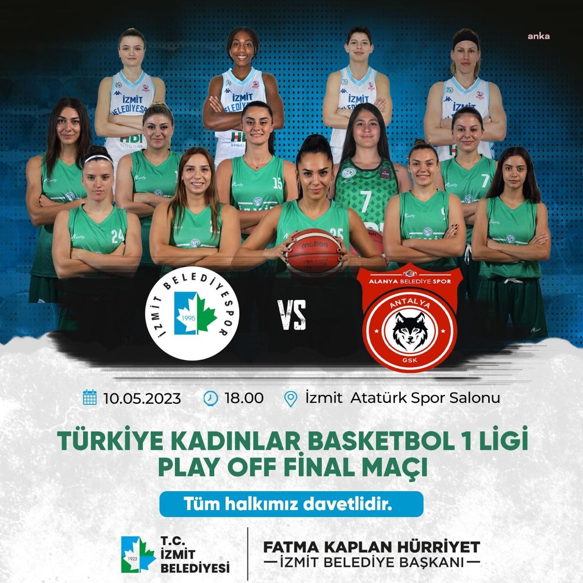 İzmit Belediyespor Bayan Basketbol Grubu Final Serisinde