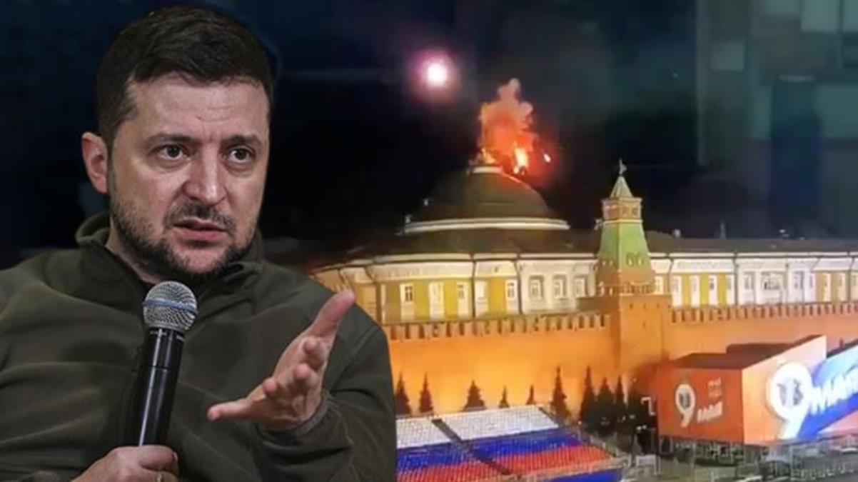 Kremlin'e taarruzun gerisinde Ukrayna mı var? Zelenski, Rusya'nın tezlerini yalanladı