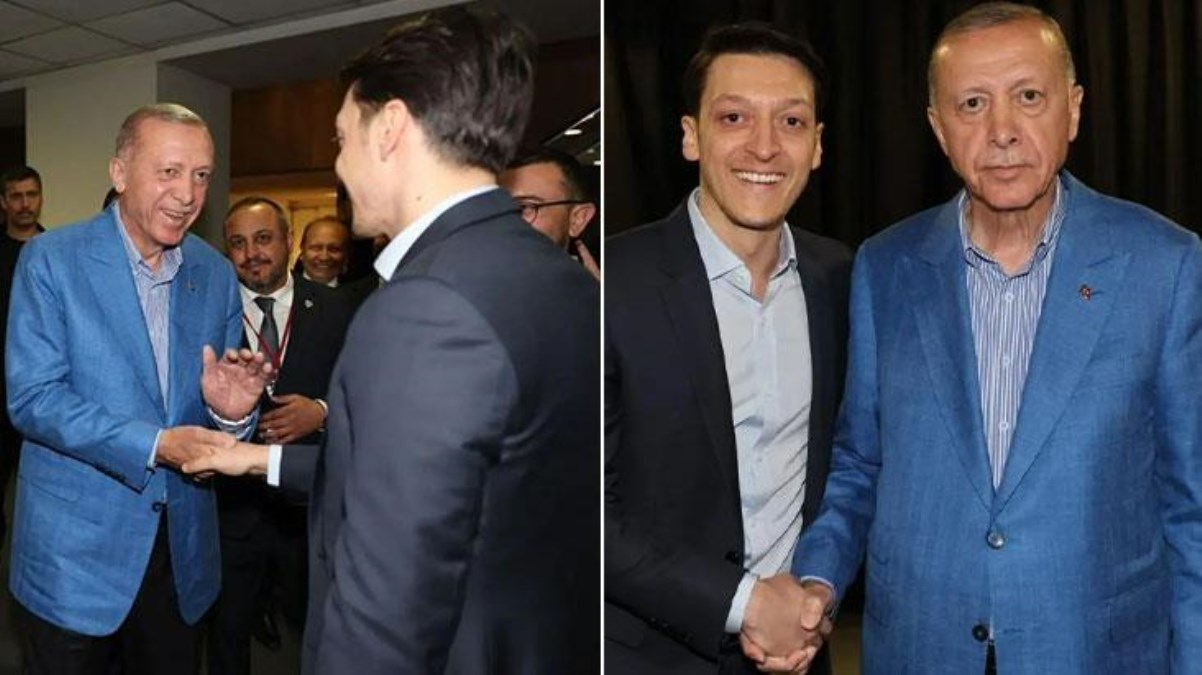 Mesut Özil, ortak yayın biter bitmez kare paylaştı: Her vakit yanındayız Cumhurbaşkanım
