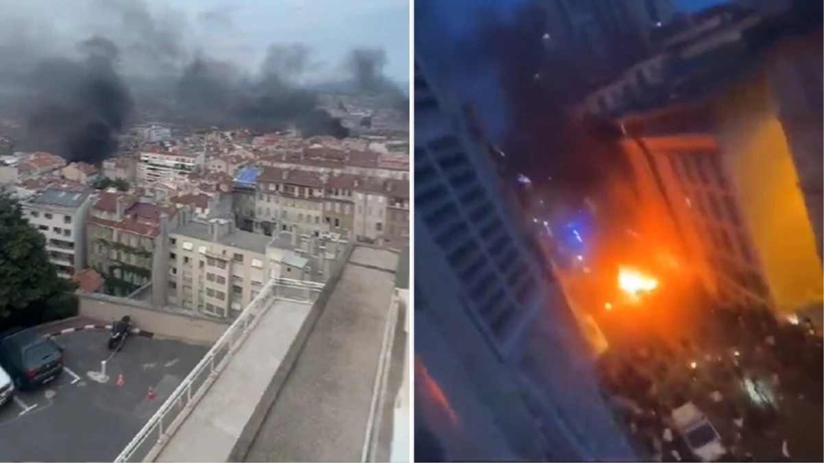 Fransa'dan gelen imgeler korkunç! Çatışmaların şiddetlendiği ülkeden dumanlar yükseldi