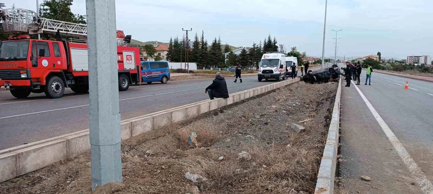 Kayseri'de Takla Atan Arabada Bir Kişi Hayatını Kaybetti