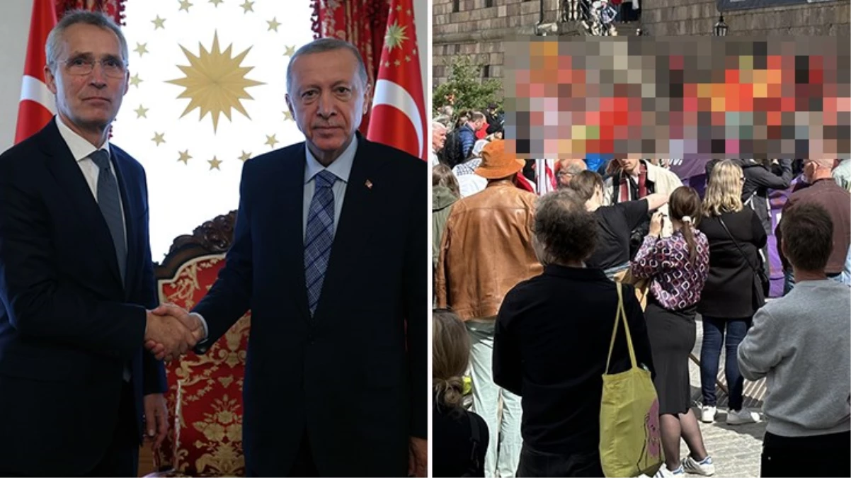 Stoltenberg'in Ankara'da Erdoğan'la görüştüğü saatlerde İsveç'te PKK yandaşları yeniden provokasyona imza attı