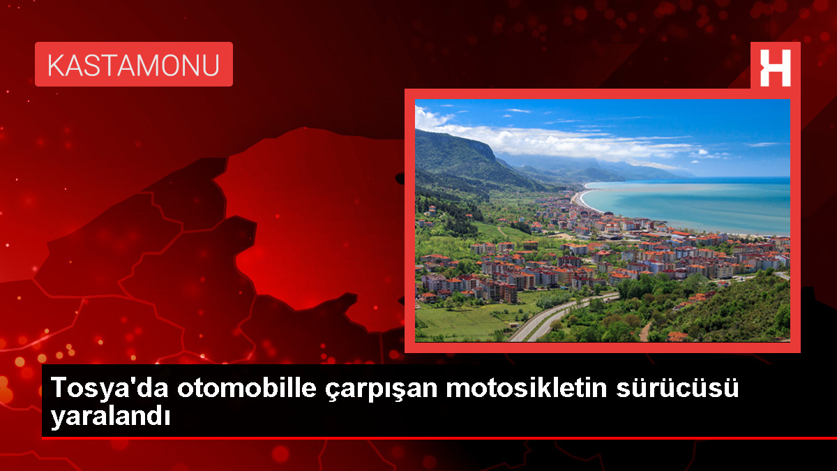 Tosya'da Araba ve Motosiklet Çarpıştı: 1 Yaralı