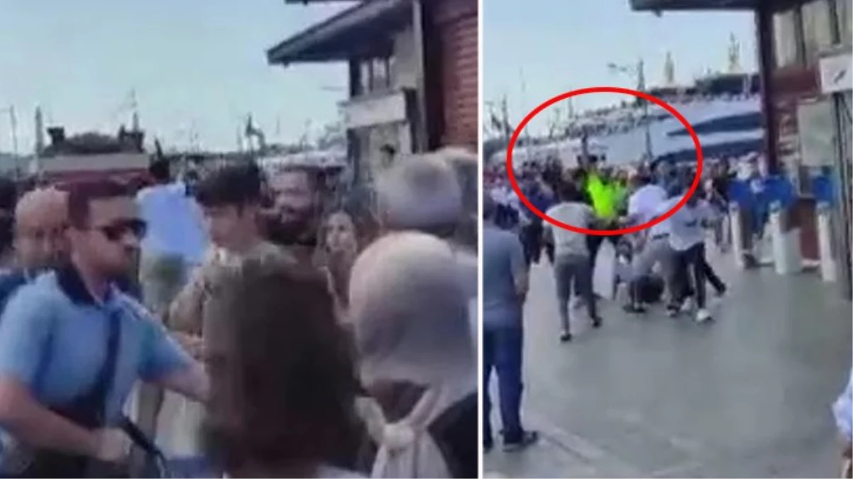 Eminönü'nde meydan savaşı! Sopaların çekildiği müşteri kapma hengamesini polis zahmetle ayırdı