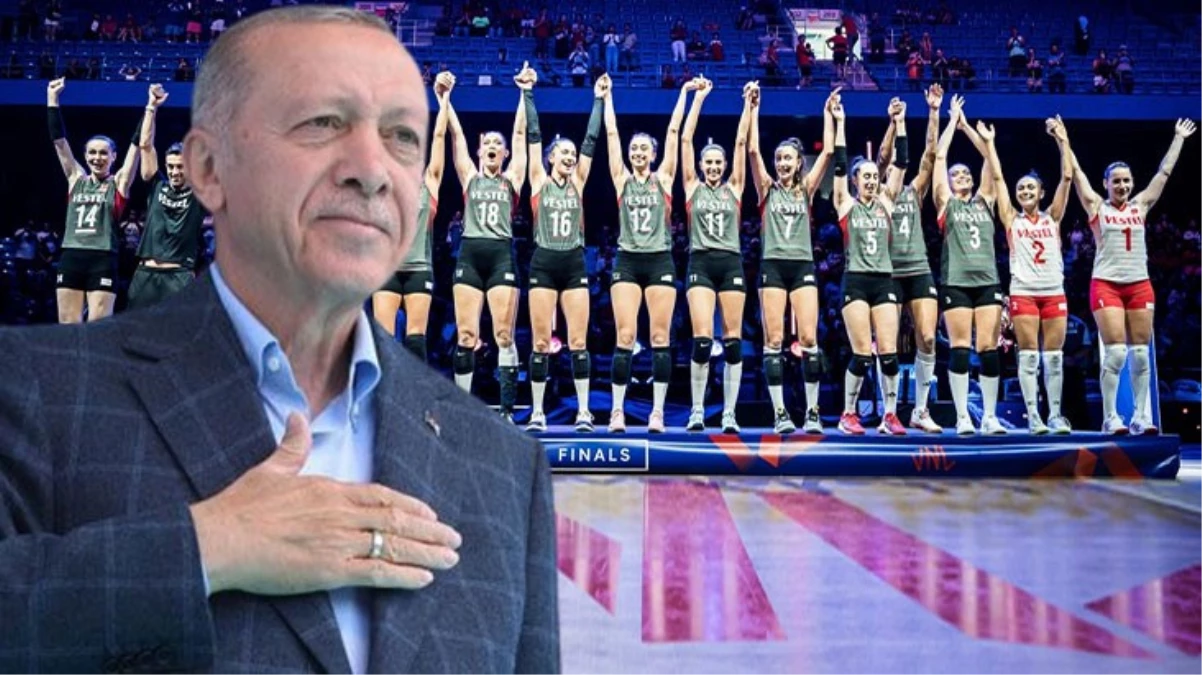 Cumhurbaşkanı Erdoğan, FIVB Milletler Ligi'nde şampiyonluğa ulaşan A Ulusal Bayan Voleybol Kadrosu'nu tebrik etti