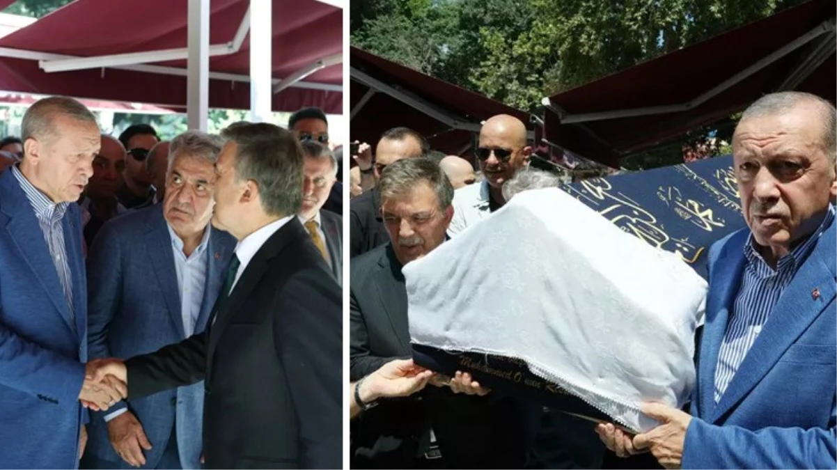 Cumhurbaşkanı Erdoğan ve Abdullah Gül yan yana saf tutup tabuta birlikte omuz verdi