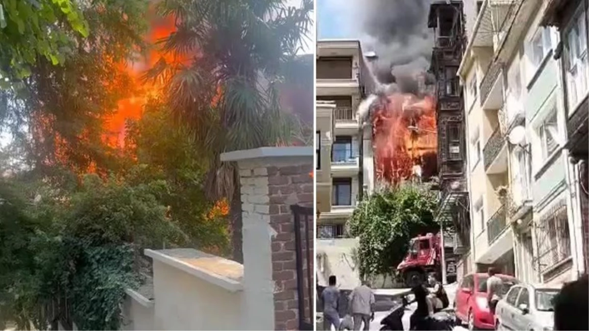 İstanbul'da 3 katlı binada yangın! Alevler yan apartmana sıçradı, takımlar müdahale ediyor