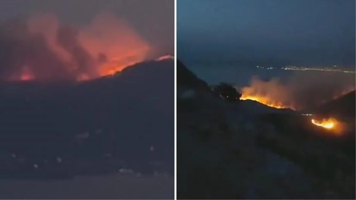 Korfu Adası'nda yangın çıktı, alevler yerleşim yerlerine sıçradı