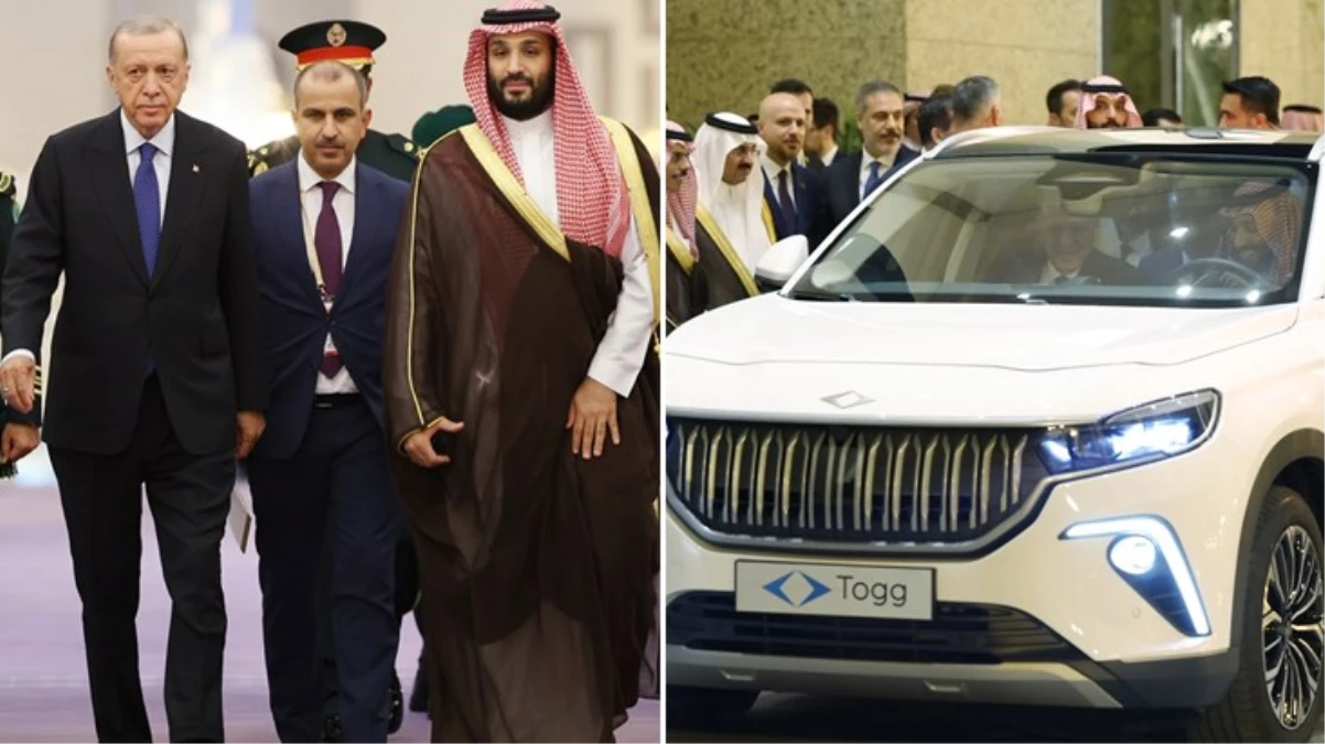 Türkiye-Suudi Arabistan ortasında mutabakatlar imzalandı! Veliaht Prens, Erdoğan'ı armağan edilen Togg'la otele bıraktı
