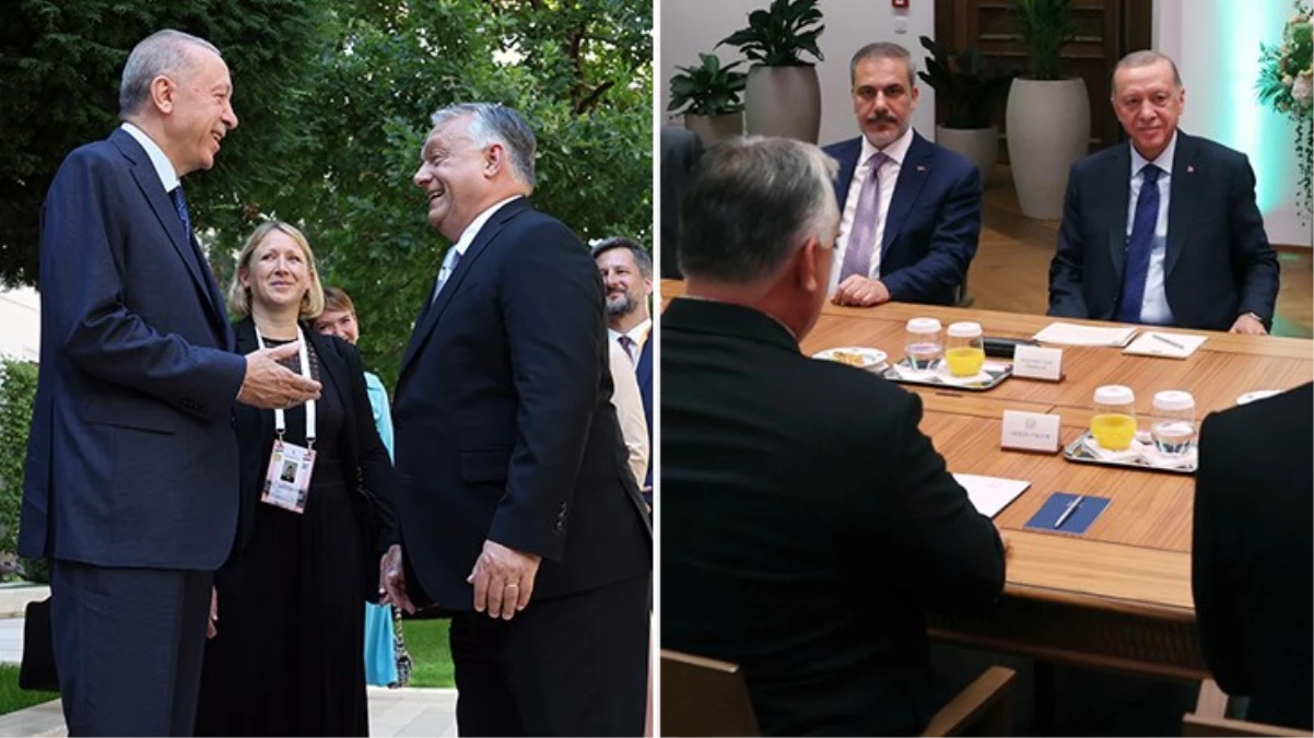 Cumhurbaşkanı Erdoğan, Budapeşte'de Macaristan Başbakanı Orban ile görüştü