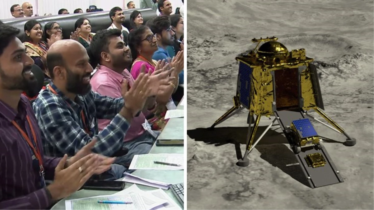 Hindistan, uzay aracı Chandrayaan-3'ü Ay'ın az keşfedilen güney kutbuna indirdi