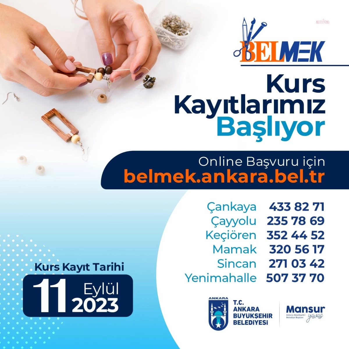 Ankara Büyükşehir Belediyesi BELMEK Kayıtları Başlıyor