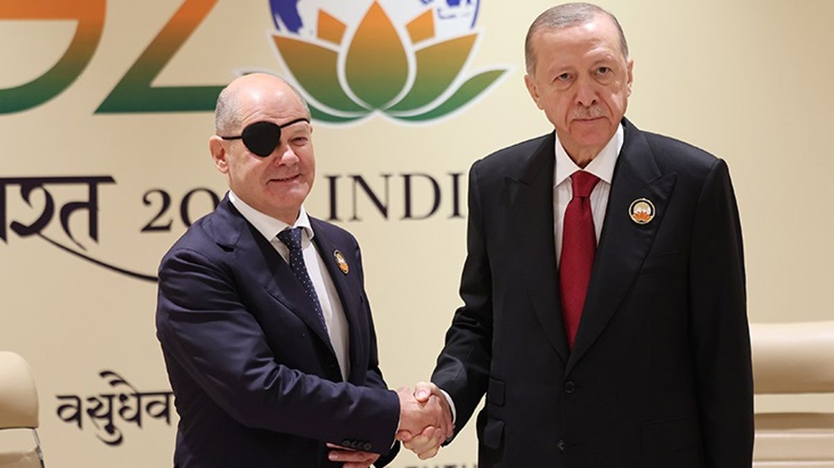 Cumhurbaşkanı Erdoğan, Almanya Başbakanı Scholz'u kabul etti