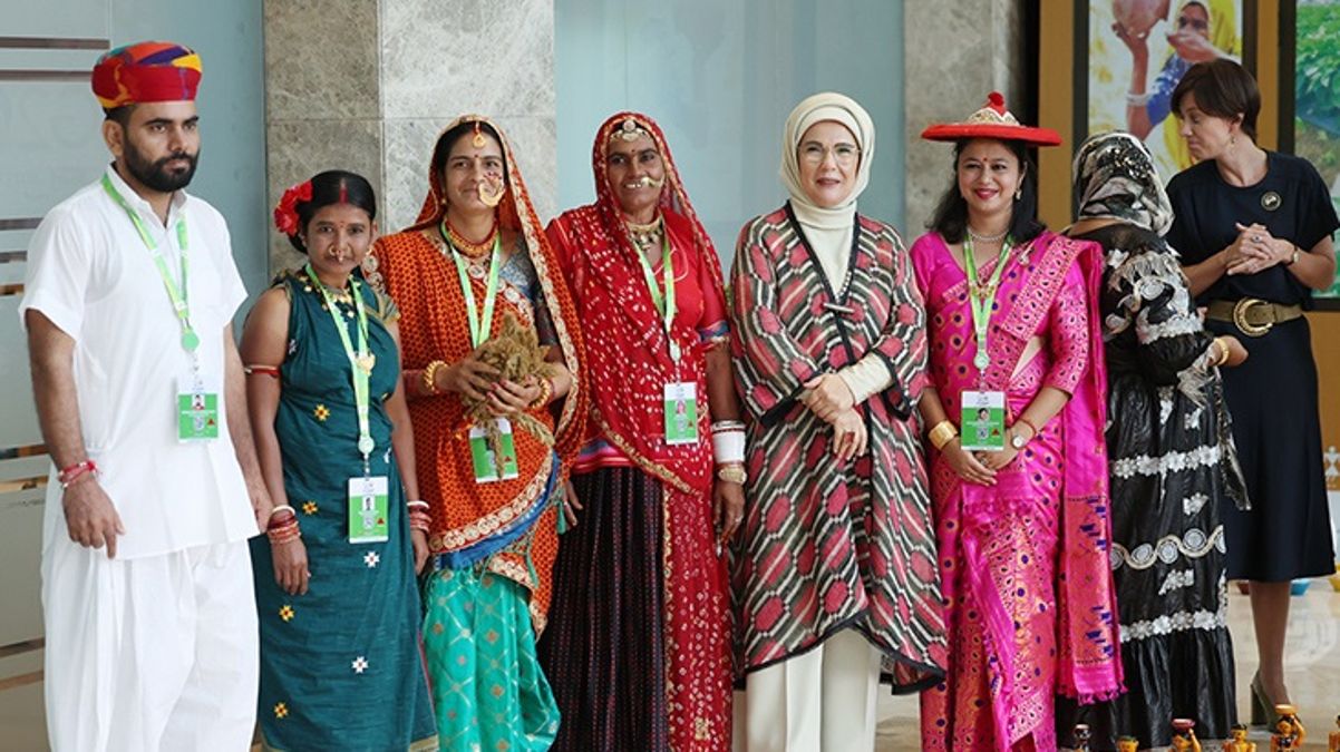 Emine Erdoğan'dan, G20 paylaşımı: Hindistan'ın renkli geleneklerini tanımaktan memnunluk duydum