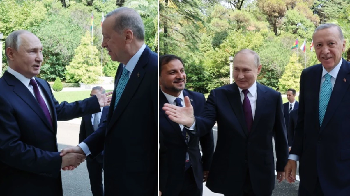Erdoğan ile kendisini karşılayan Putin ortasında güldüren diyalog: Bizim Karadeniz