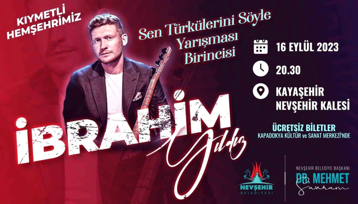 İbrahim Yıldız, Nevşehir Kalesi'nde Konser Verecek