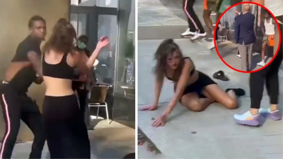 İnfial yaratan görüntü! İki bayanı sokak ortasında zalimce dövdüler