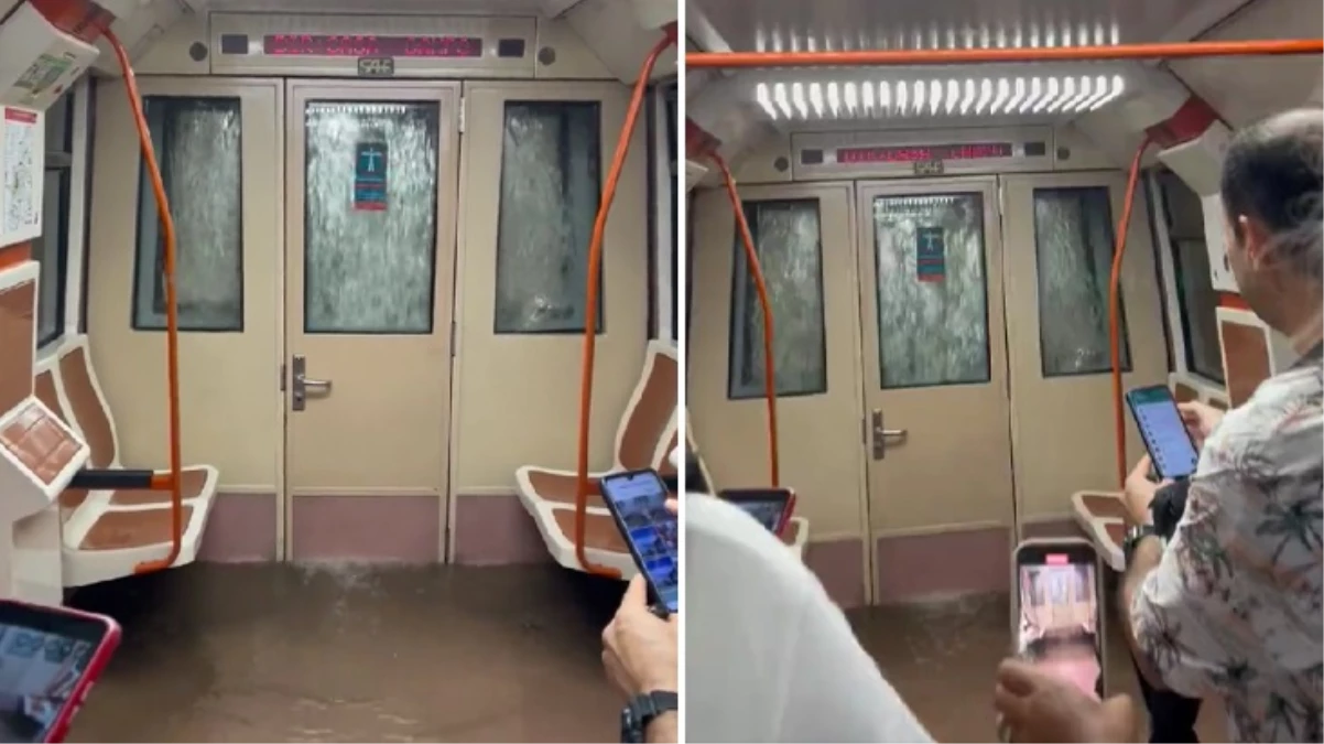Manzara Madrid'den! Sel suları metroyu bastı, vatandaşlar büyük panik yaşadı